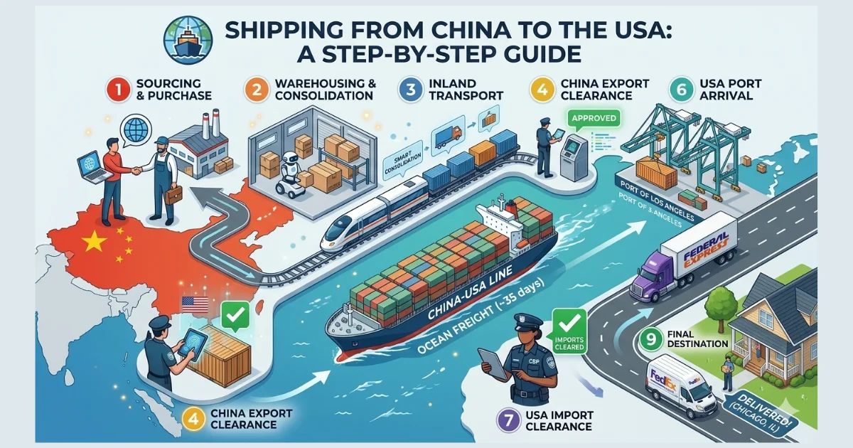 Shipping from China to the USA: 2026 Cost, Transit Time & Customs Guide