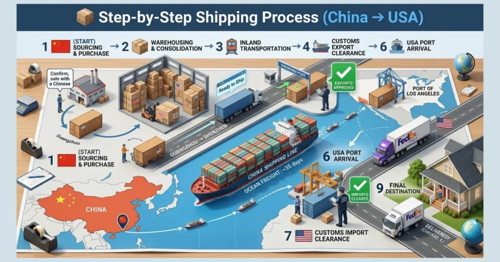 Shipping from China to the USA